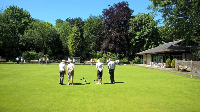 Bowlers playing at Harrogate Bowling Club